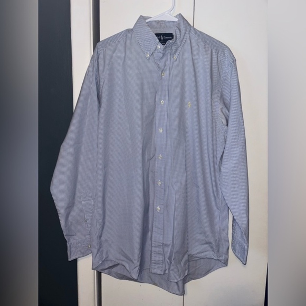 Ralph Lauren blue and white Blake button down